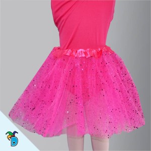 Falda Tutu Liso Con Brillos